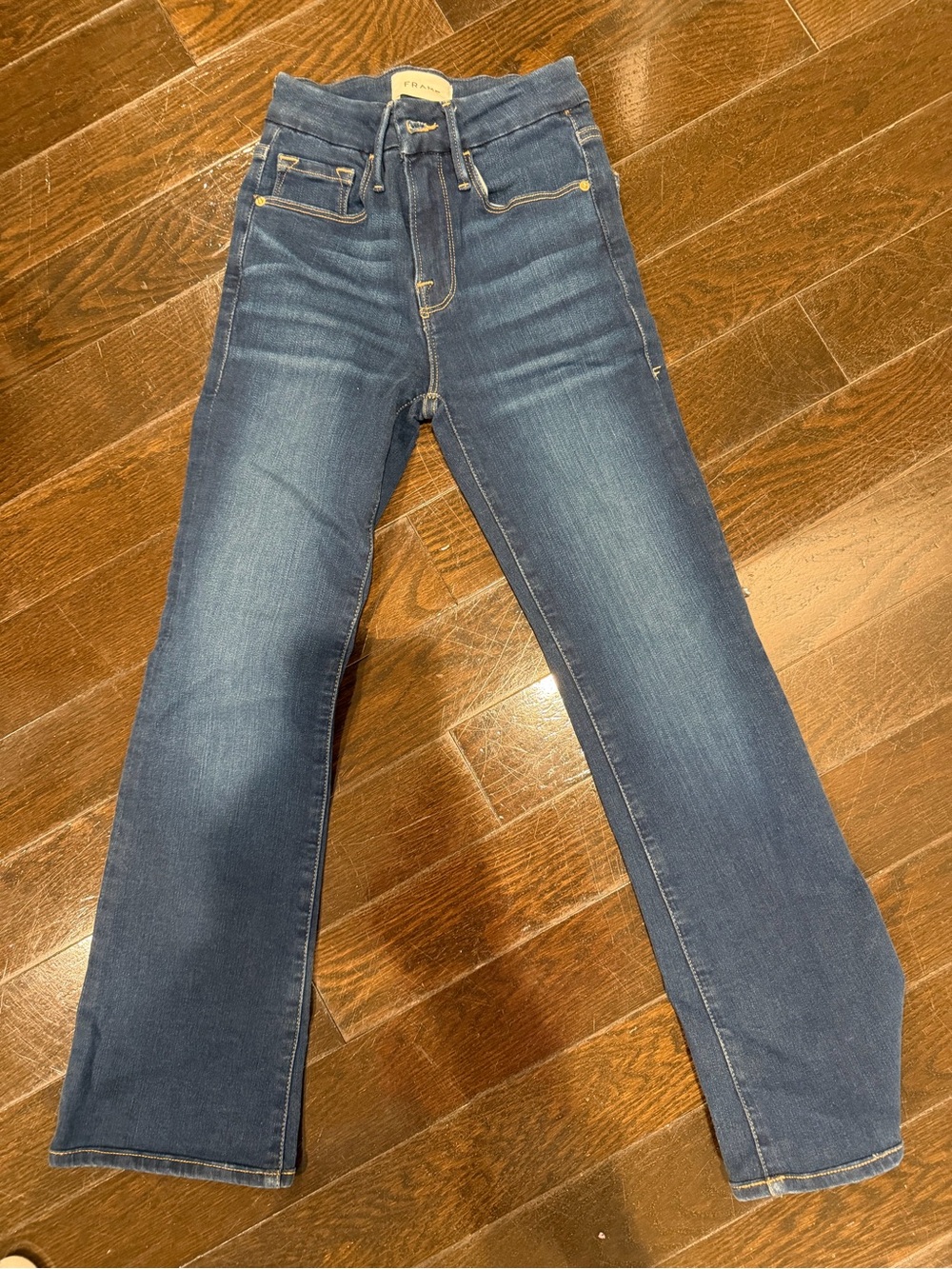 Frame Denim Dark Indigo Flare Jeans